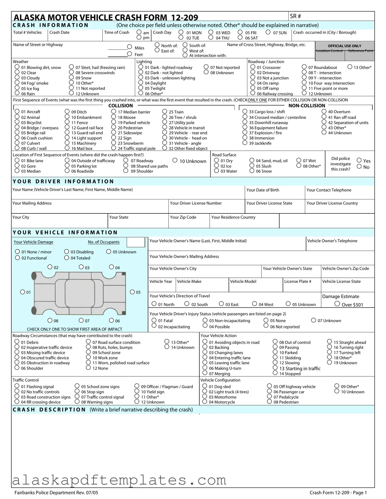 Free 12 209 Alaska PDF Template
