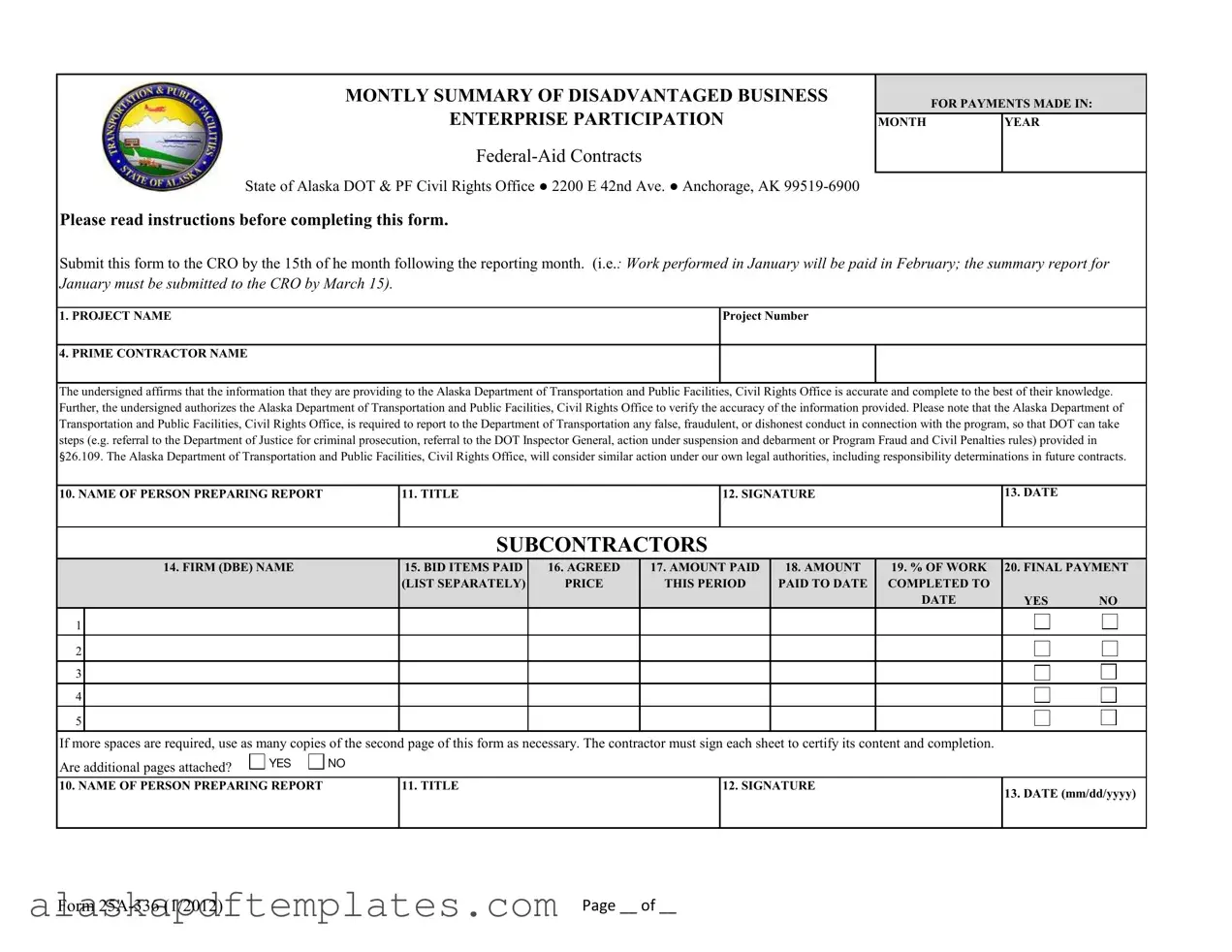 Free 25A 336 PDF Template