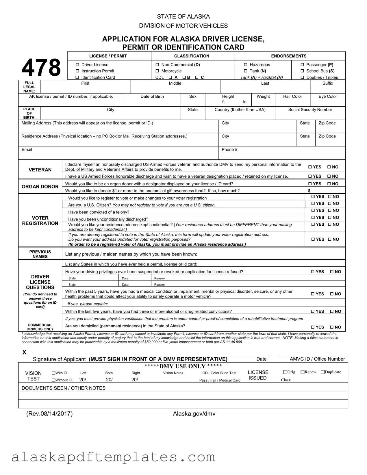 Free 478 Alaska PDF Template
