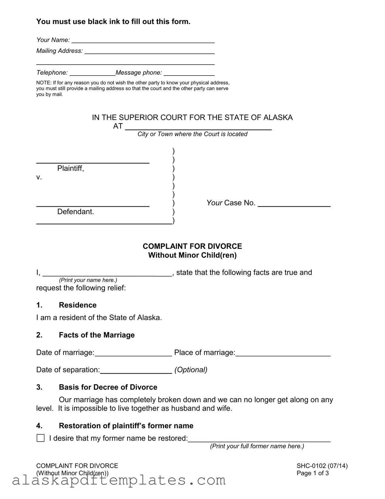 Free Shc 0102 PDF Template