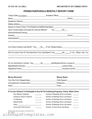 Free Alaska 603 01A PDF Template