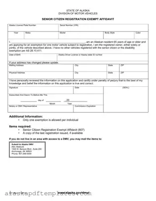 Free Alaska 807 PDF Template
