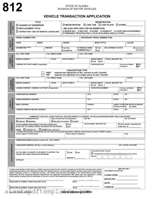 Free Alaska 812 PDF Template